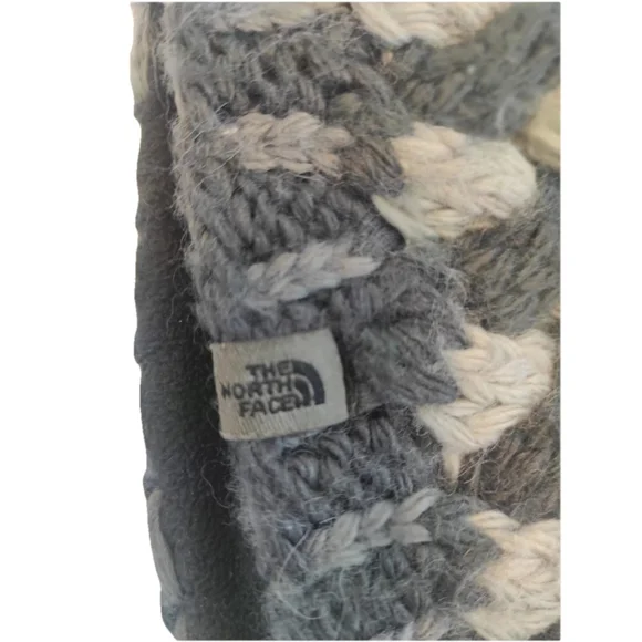The North Face Wool Alpaca Knit Beanie Gray Lined Winter Hat One Size - Picture 2 of 13